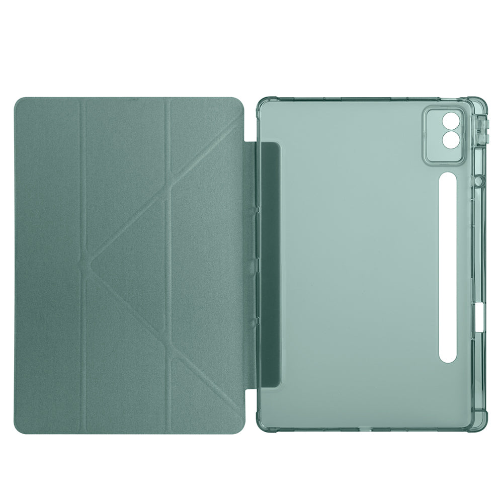 Lenovo Idea Tab Pro 12.7 TB-373FU Kılıf Zore Tri Folding Kalem Bölmeli Standlı Kılıf Siyah