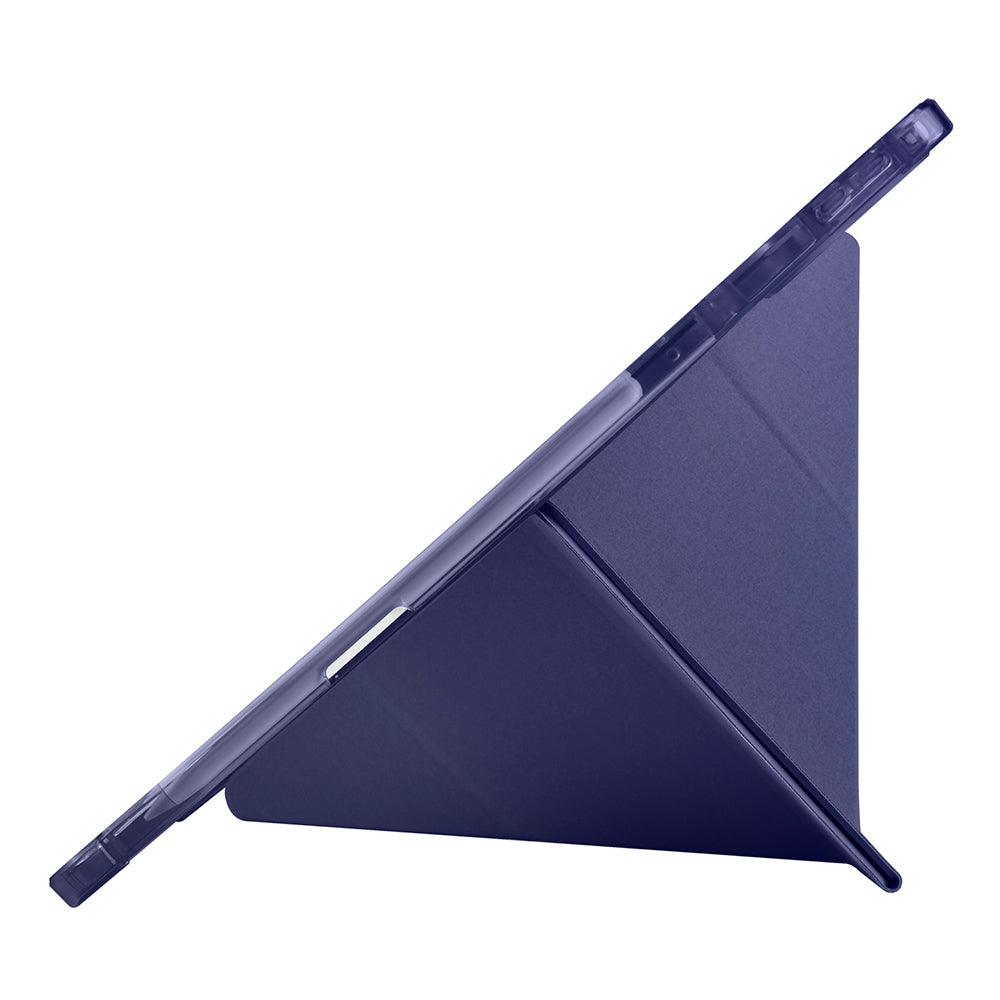 Lenovo Idea Tab Pro 12.7 TB-373FU Kılıf Zore Tri Folding Kalem Bölmeli Standlı Kılıf Lila