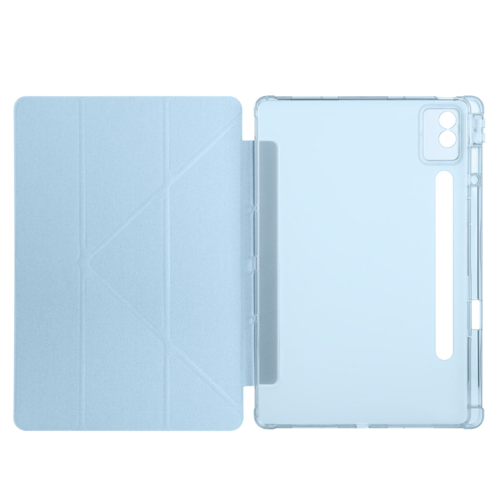 Lenovo Idea Tab Pro 12.7 TB-373FU Kılıf Zore Tri Folding Kalem Bölmeli Standlı Kılıf Rose Gold