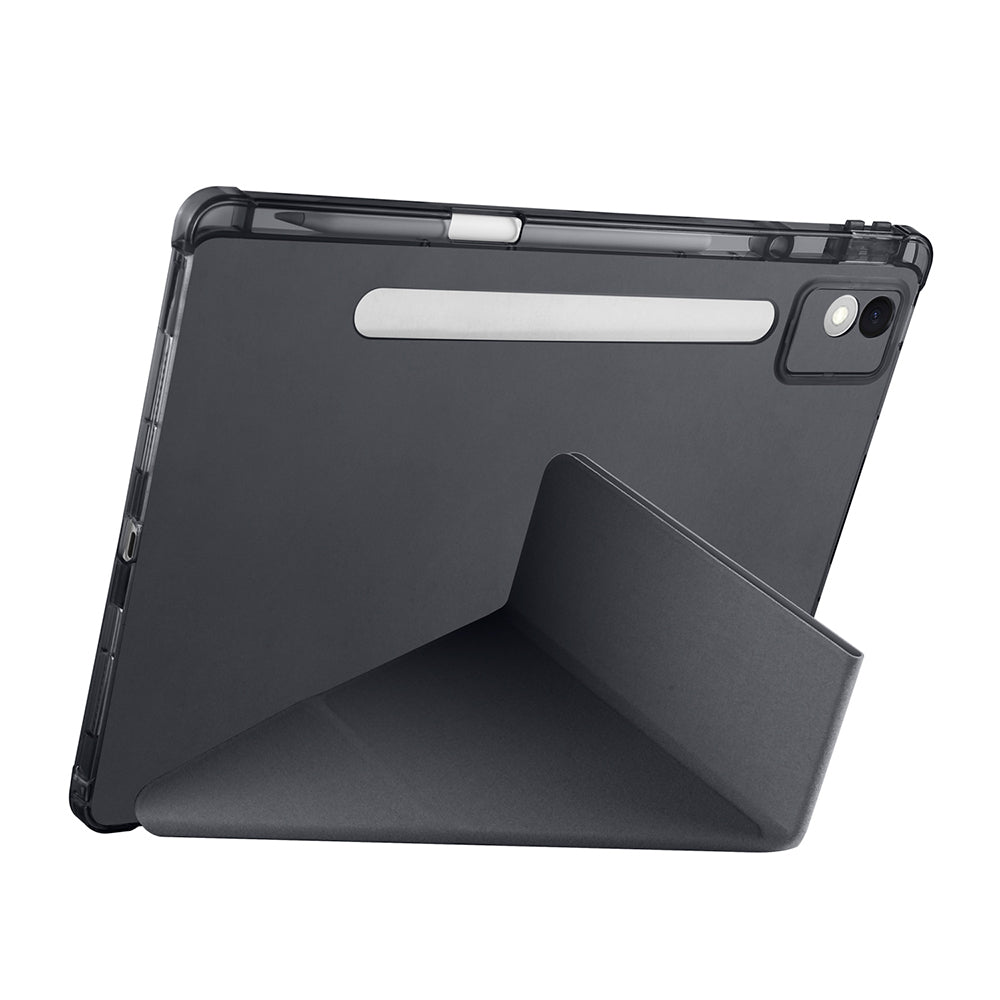 Lenovo Idea Tab Pro 12.7 TB-373FU Kılıf Zore Tri Folding Kalem Bölmeli Standlı Kılıf Lacivert