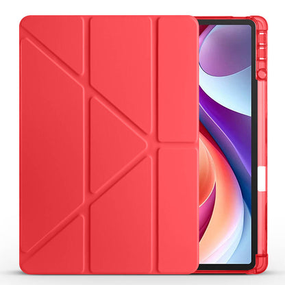 Lenovo M11 TB-330FU Kılıf Zore Tri Folding Kalem Bölmeli Standlı Kılıf Mavi