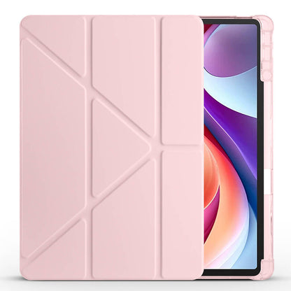 Lenovo M11 TB-330FU Kılıf Zore Tri Folding Kalem Bölmeli Standlı Kılıf Rose Gold