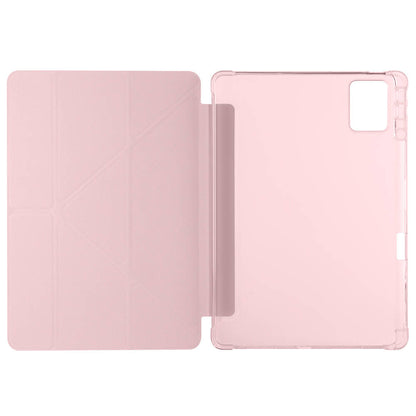 Lenovo M11 TB-330FU Kılıf Zore Tri Folding Kalem Bölmeli Standlı Kılıf Kırmızı