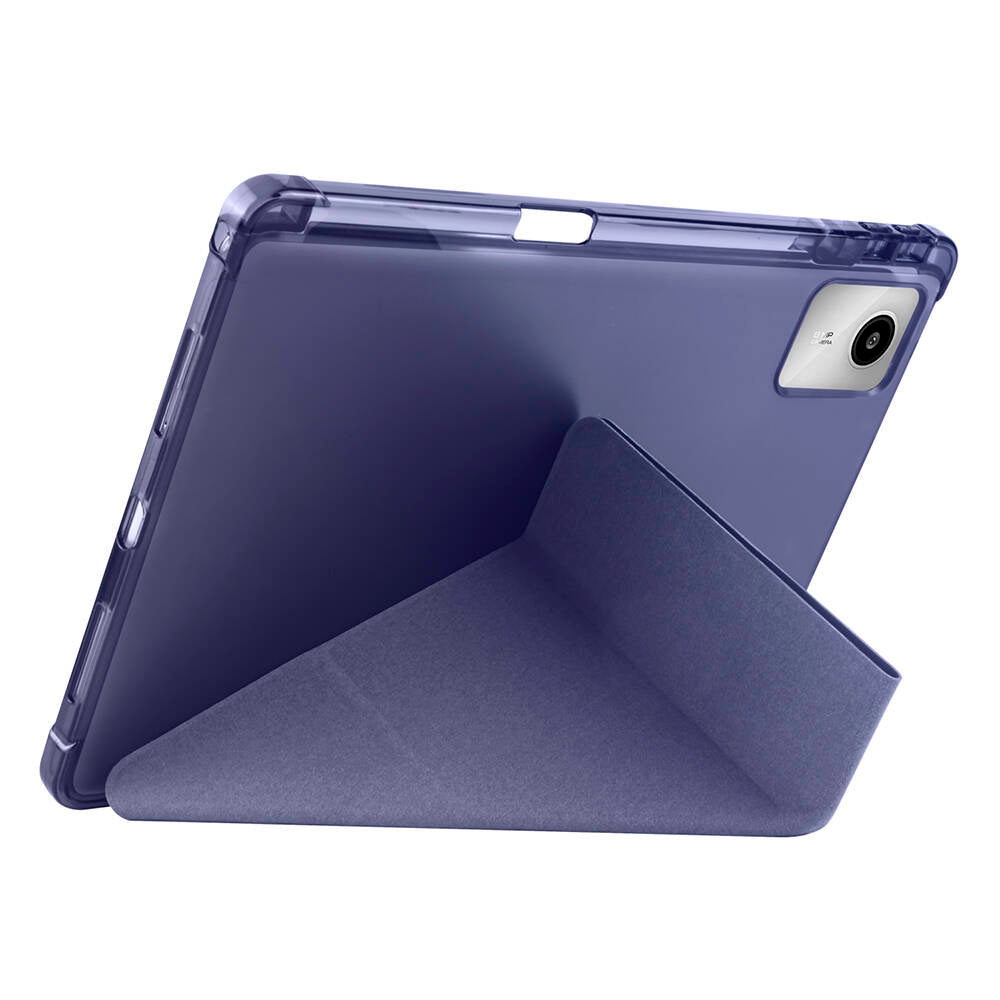 Lenovo M11 TB-330FU Kılıf Zore Tri Folding Kalem Bölmeli Standlı Kılıf Siyah