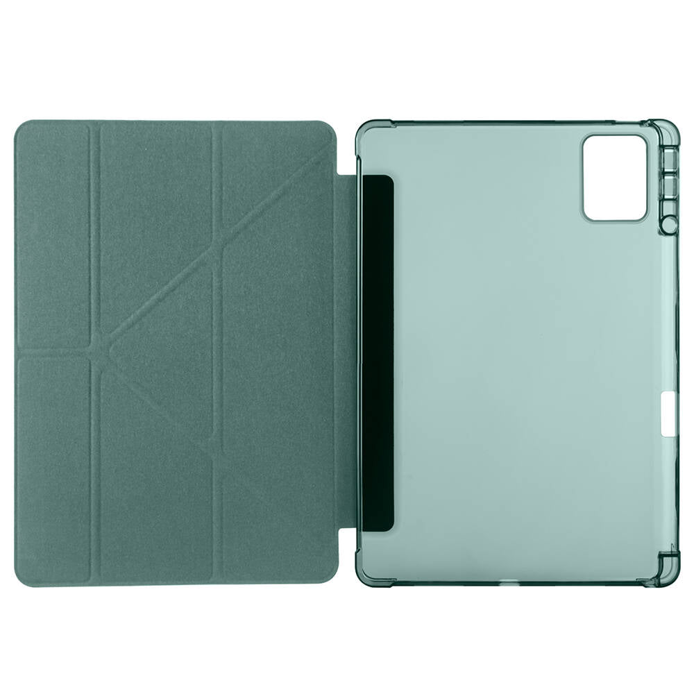 Lenovo M11 TB-330FU Kılıf Zore Tri Folding Kalem Bölmeli Standlı Kılıf Lacivert