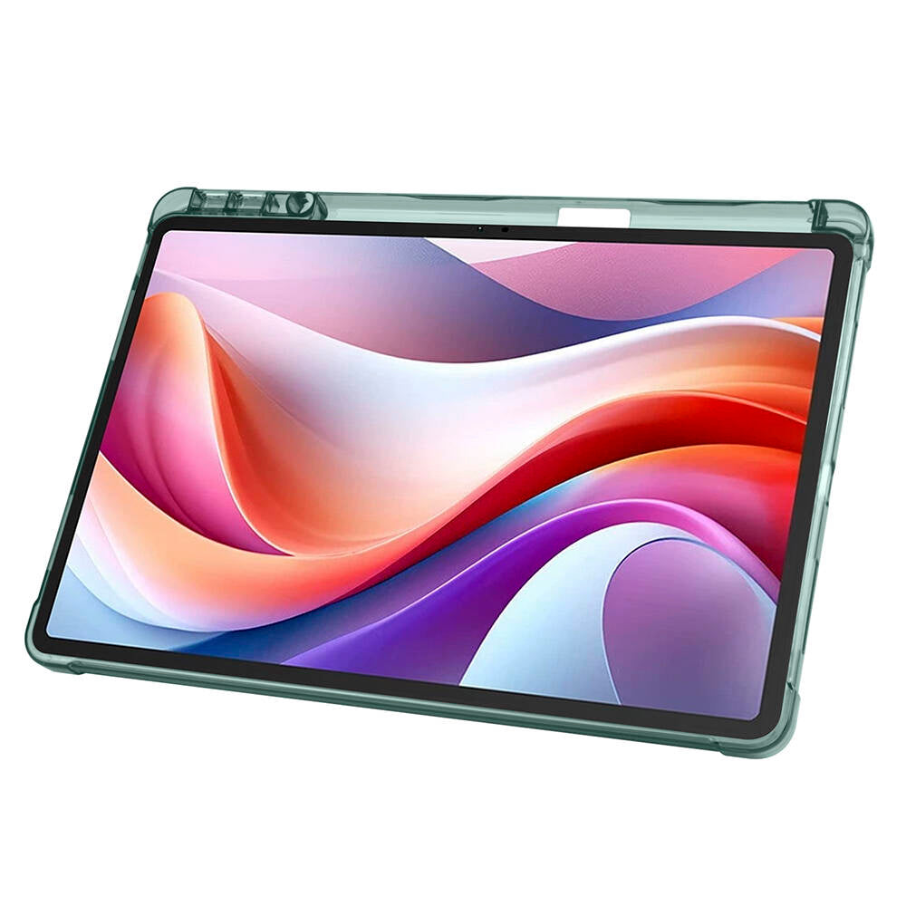 Lenovo M11 TB-330FU Kılıf Zore Tri Folding Kalem Bölmeli Standlı Kılıf Siyah