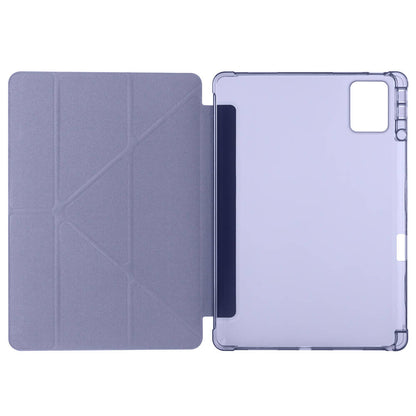 Lenovo M11 TB-330FU Kılıf Zore Tri Folding Kalem Bölmeli Standlı Kılıf Siyah