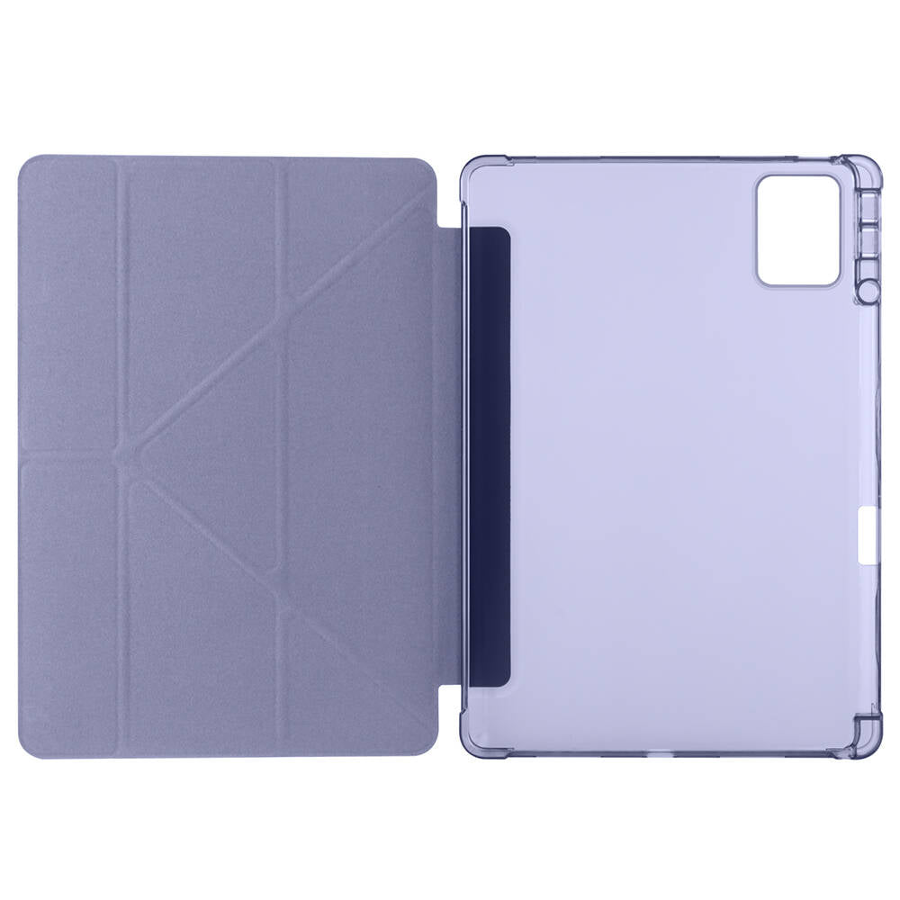 Lenovo M11 TB-330FU Kılıf Zore Tri Folding Kalem Bölmeli Standlı Kılıf Rose Gold