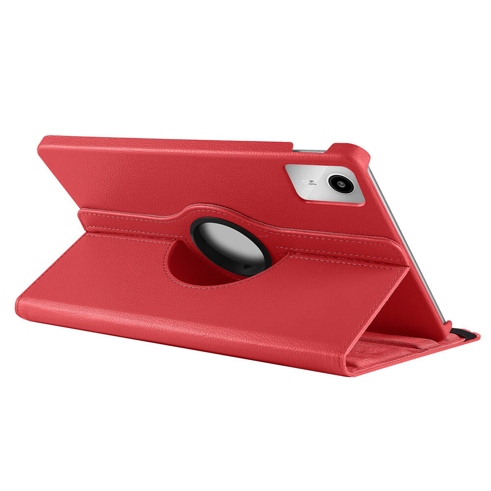 Lenovo M11 TB-330FU Zore Dönebilen Standlı Kılıf Pembe Koyu