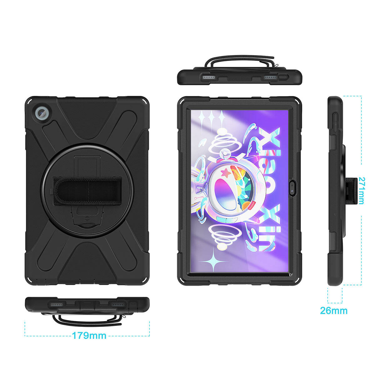 Lenovo Tab M10 Plus TB-125F - TB-128F 3. Jenerasyon Zore Defender Tablet Silikon Siyah