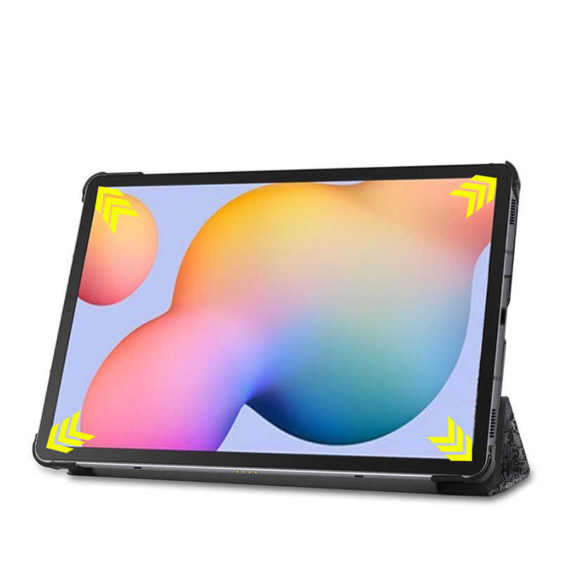 Lenovo Tab P11 Pro 11.2" 2.Nesil Zore Smart Cover Standlı 1-1 Kılıf Gold