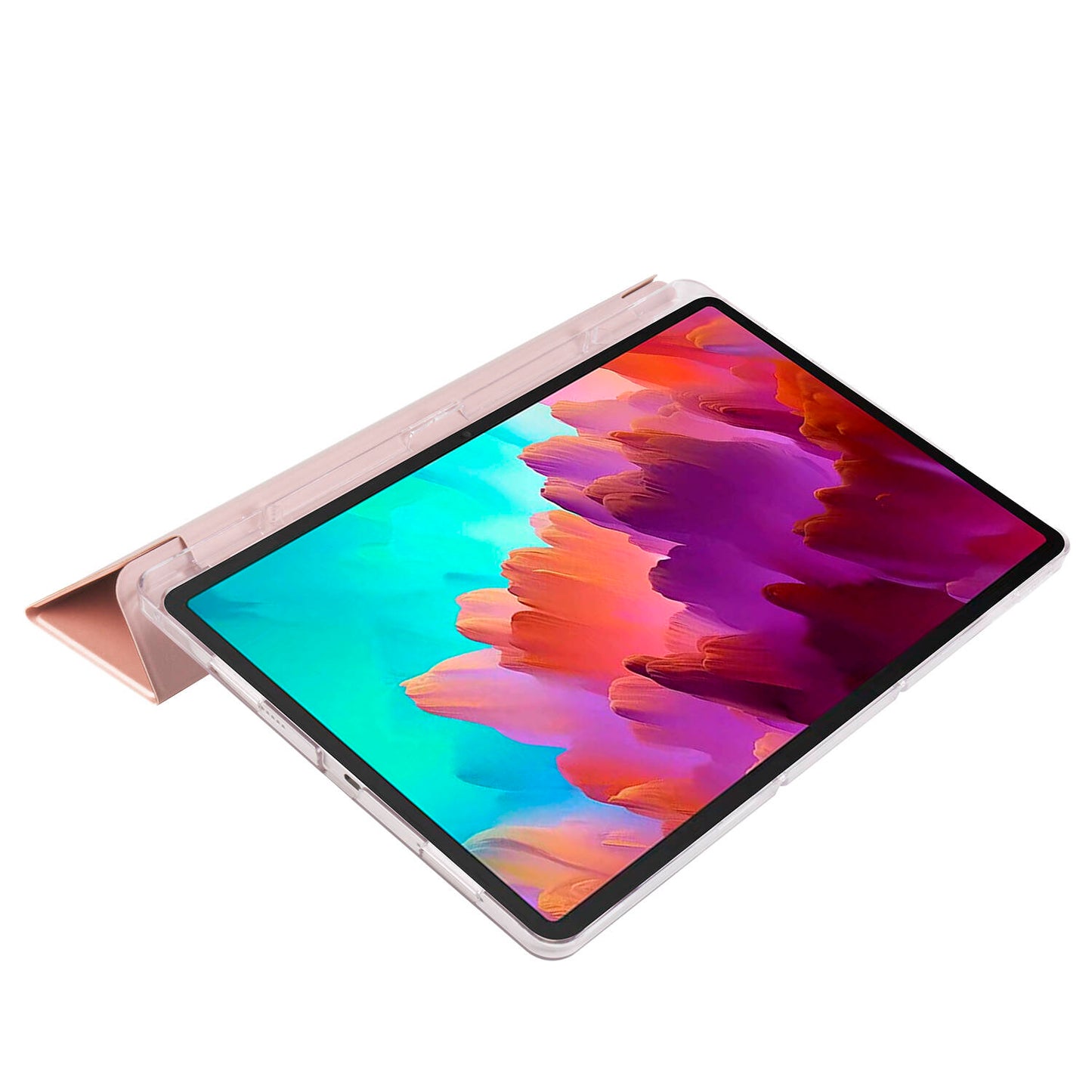 Lenovo Tab P12 Zore Smart Cover Standlı 1-1 Kılıf Rose Gold