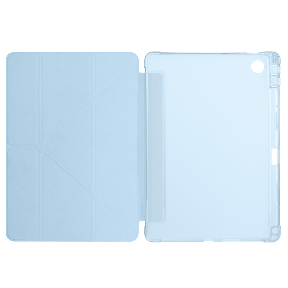 Lenovo Tab TB-311FU Kılıf Zore Tri Folding Kalem Bölmeli Standlı Kılıf Siyah