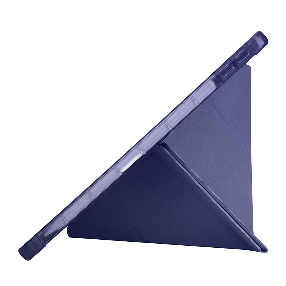 Lenovo Tab TB-311FU Kılıf Zore Tri Folding Kalem Bölmeli Standlı Kılıf Mavi