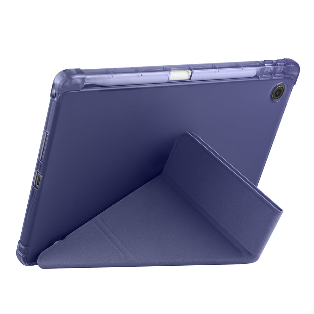 Lenovo Tab TB-311FU Kılıf Zore Tri Folding Kalem Bölmeli Standlı Kılıf Lila
