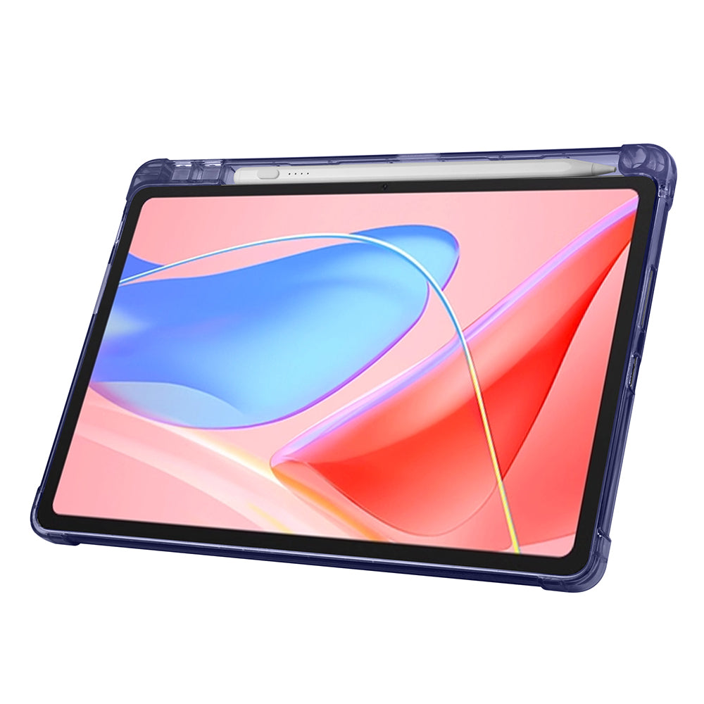 Lenovo Tab TB-311FU Kılıf Zore Tri Folding Kalem Bölmeli Standlı Kılıf Mavi