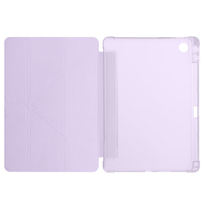 Lenovo Tab TB-311FU Kılıf Zore Tri Folding Kalem Bölmeli Standlı Kılıf Lila
