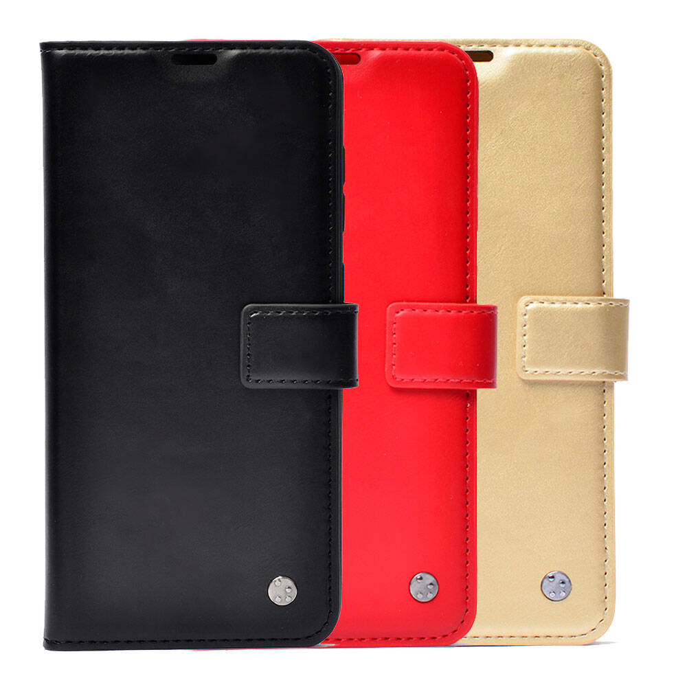 Omix X6 Kılıf Zore Kar Deluxe Kapaklı Kılıf Gold