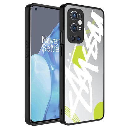 One Plus 9 Pro Kılıf Aynalı Desenli Kamera Korumalı Parlak Zore Mirror Kapak Yazı