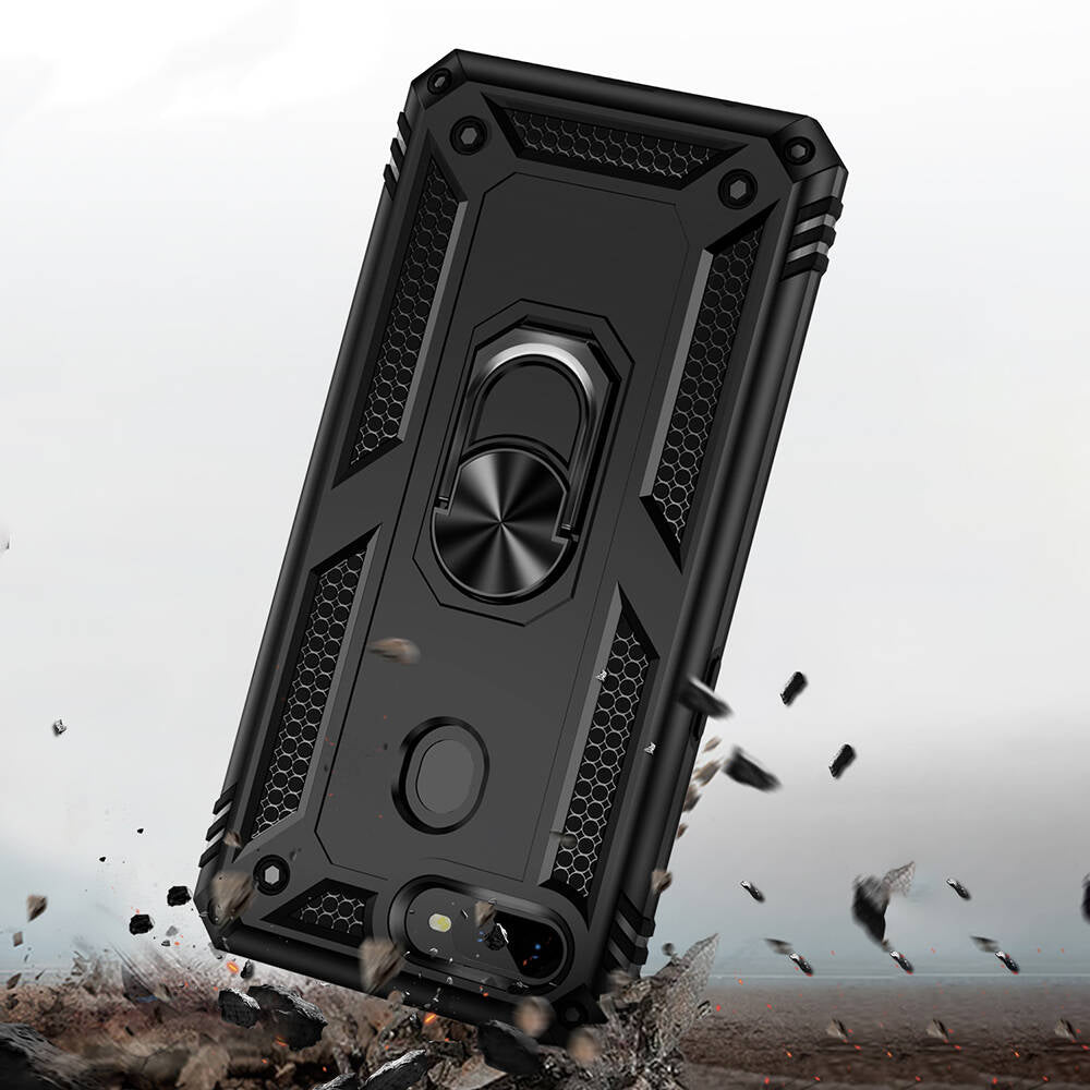 Oppo AX7 Kılıf Zore Vega Kapak Siyah