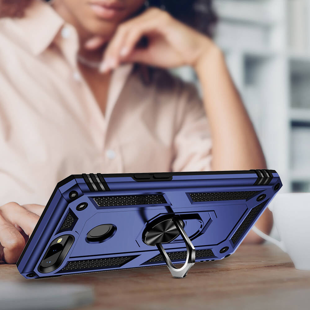 Oppo AX7 Kılıf Zore Vega Kapak Siyah