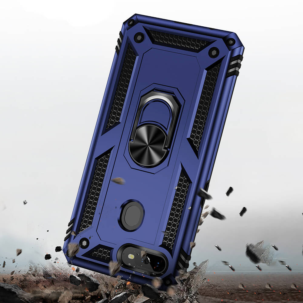 Oppo AX7 Kılıf Zore Vega Kapak Mavi