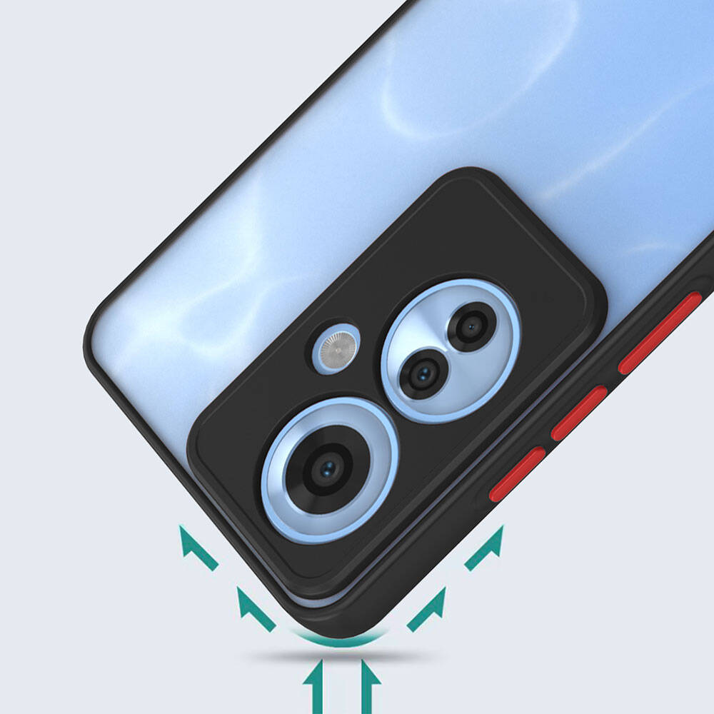 Oppo Reno 11F 5G Kılıf Zore Hux Kapak Siyah