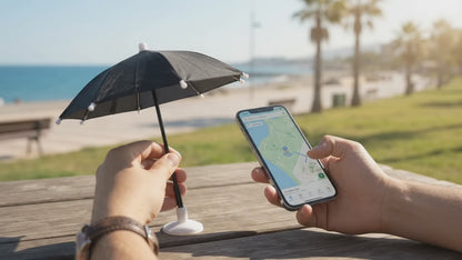 Telefonunuz için özel bir aksesuar Mini Şemsiye ☂️ - Siyah