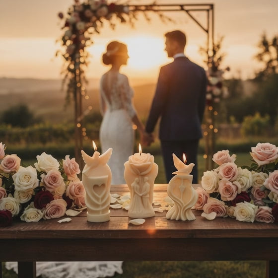 Düğün Nişan Kına Organizasyon Konsepti Dekoratif El Yapımı Mumlar | Rosélia