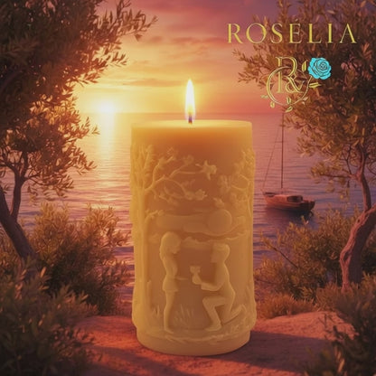 Bir "Evet" ile Başlayan Sonsuzluk Valentine Collection Dekoratif Mum - Sevgililer Günü | Rosélia