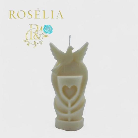 Sonsuz Aşkın ve Huzurun Işığı: El Yapımı Tasarım Mum | Roselia