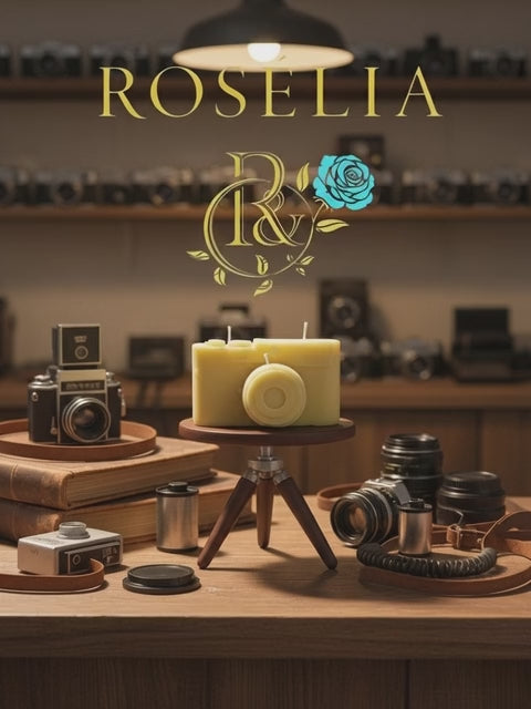 Fotoğraf Makinesi Anıların Işığında Dekoratif Mum | Rosélia