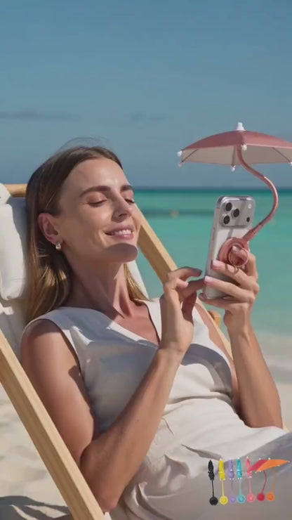 Telefonunuz için özel bir aksesuar Mini Şemsiye ☂️ - Siyah