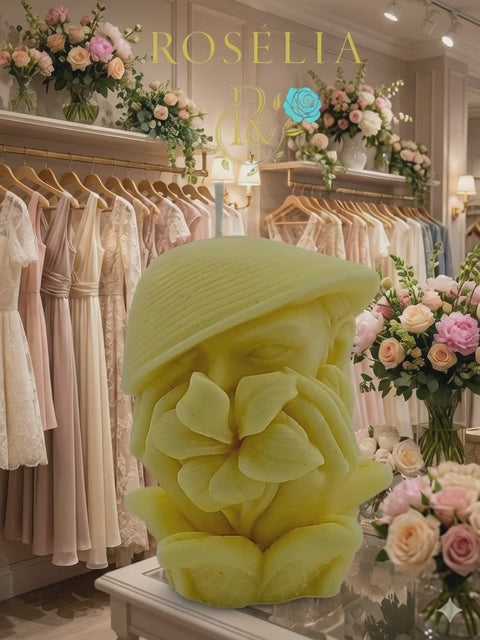 Şapkalı Kadın Valentine Collection Dekoratif Mum - Sevgililer Günü | Rosélia