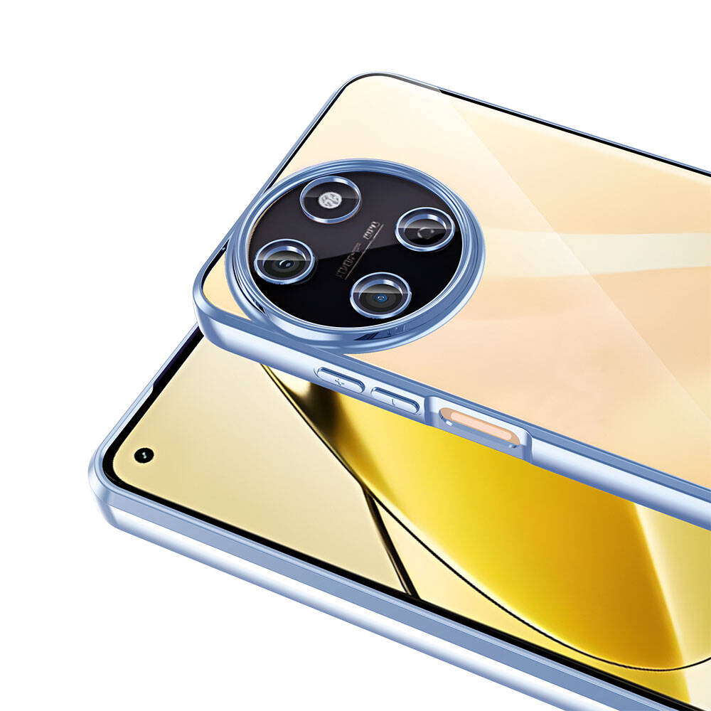 Realme 11 4G Kılıf Kamera Korumalı Logo Gösteren Zore Omega Kapak Rose Gold