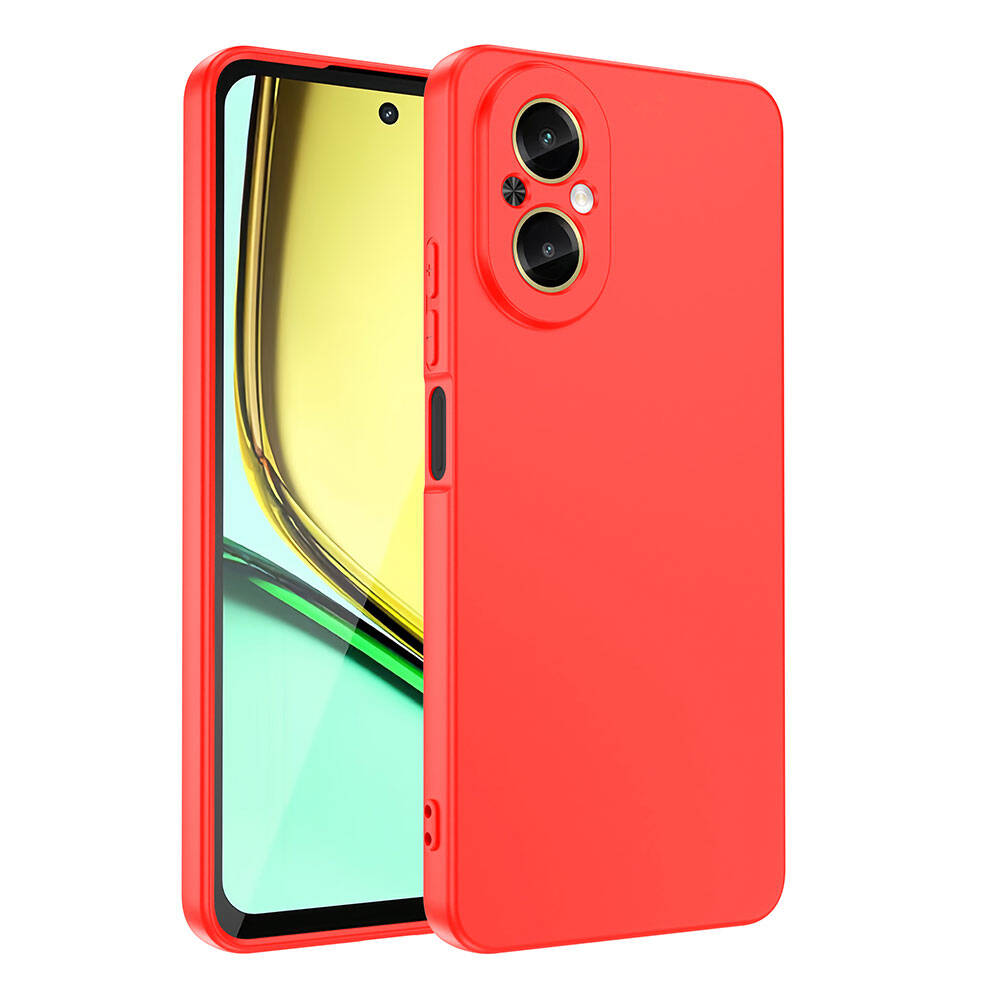 Realme 12 Lite Kılıf Zore Mara Lansman Kapak Kırmızı