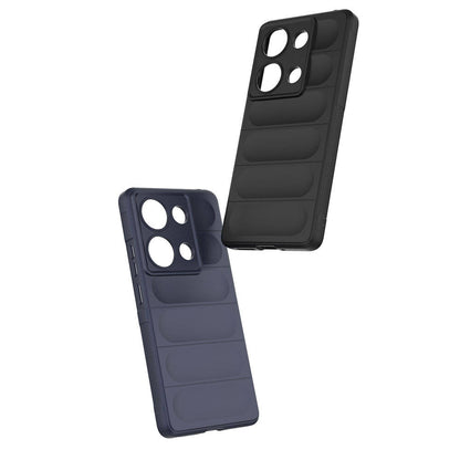 Redmi Note 13 Pro 4G Kılıf Esnek TPU Oyuklu Arka Yüzey Tasarımlı Zore Etnik Silikon Kapak Siyah