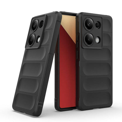 Redmi Note 13 Pro 4G Kılıf Esnek TPU Oyuklu Arka Yüzey Tasarımlı Zore Etnik Silikon Kapak Kırmızı