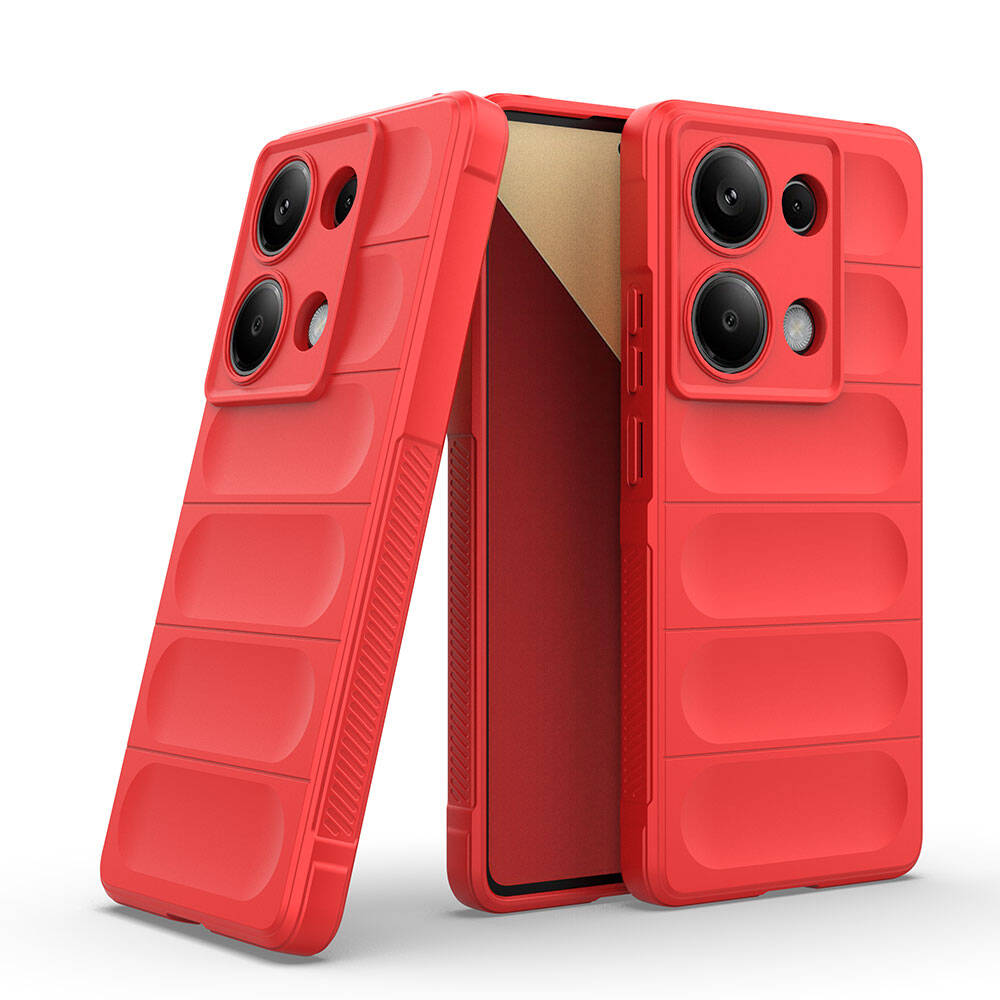 Redmi Note 13 Pro 4G Kılıf Esnek TPU Oyuklu Arka Yüzey Tasarımlı Zore Etnik Silikon Kapak Koyu Yeşil