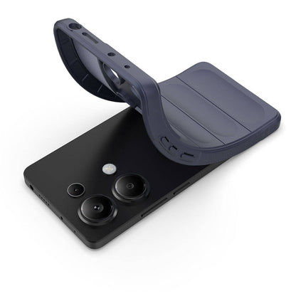 Redmi Note 13 Pro 4G Kılıf Esnek TPU Oyuklu Arka Yüzey Tasarımlı Zore Etnik Silikon Kapak Kırmızı