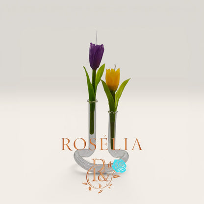 Lale Tasarım El Yapımı Çiçek Mum | Rosélia