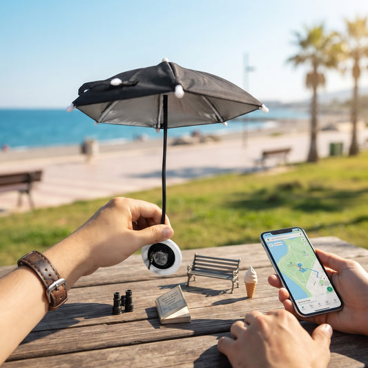 Telefonunuz için özel bir aksesuar Mini Şemsiye ☂️ - Siyah