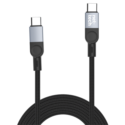 Nettech NT-DC54 Magnetic 100W İp Örgü 100 Cm Type-C To Type-C Şarj ve Data Kablosu NT-113833