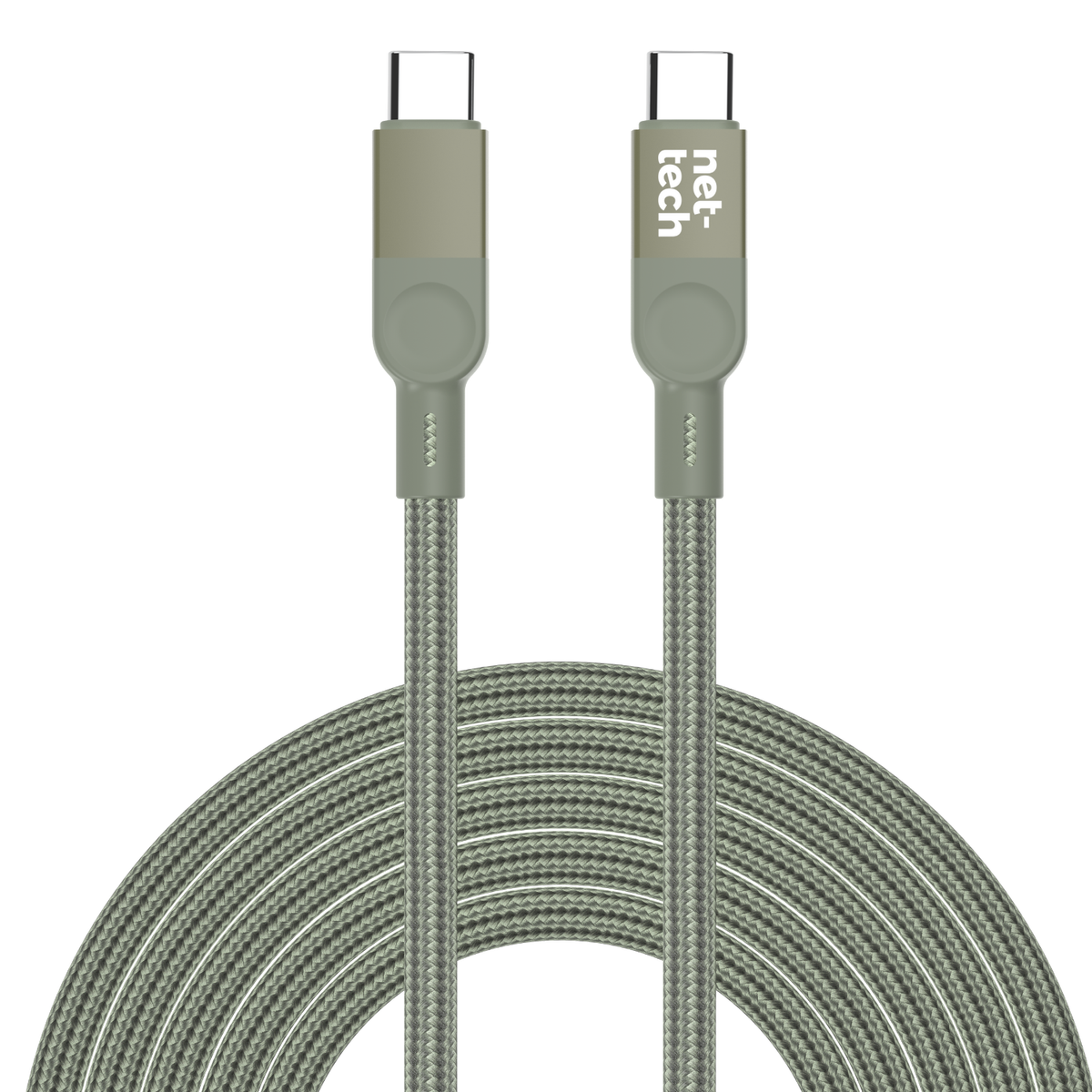 Nettech NT-DC54 Magnetic 100W İp Örgü 100 Cm Type-C To Type-C Şarj ve Data Kablosu NT-113833