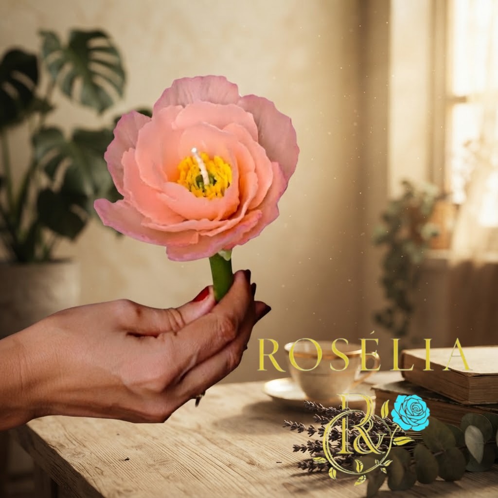 Şakayık Esnek Çiçek Mum | Rosélia