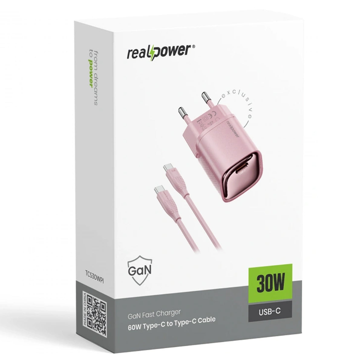 RealPower TCS30WWH GAN 30W 3000 mAh Type-C To Type-C Şarj Aleti NT-119362