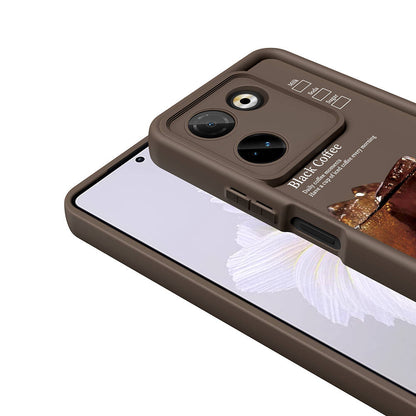 Tecno Camon 20 Pro 4G Kılıf Kamera Korumalı Baskılı Arka Yüzey Zore Klas Kapak Beyaz