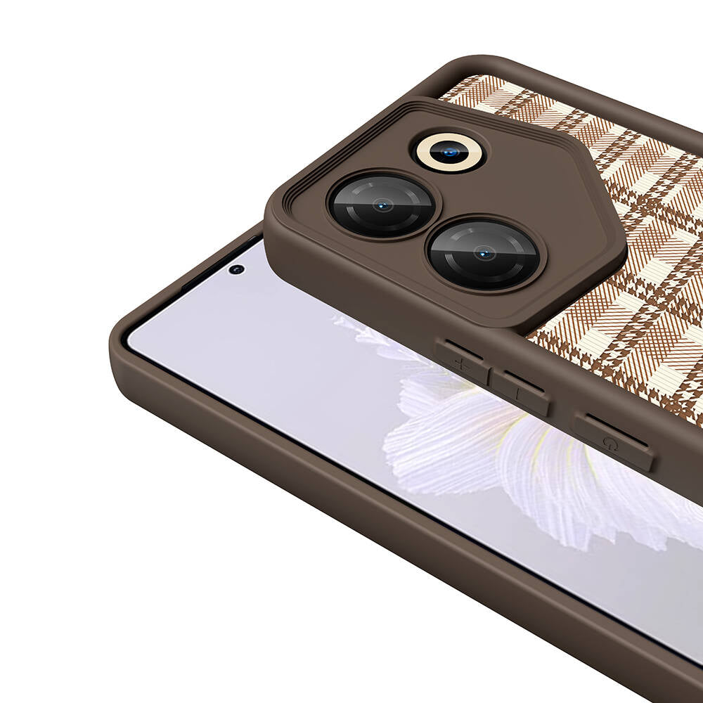 Tecno Camon 20 Pro 5G Kılıf Kamera Korumalı Baskılı Arka Yüzey Zore Klas Kapak Beyaz