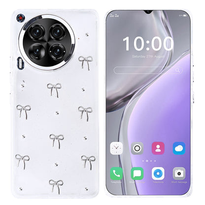 Tecno Camon 30 4G Kılıf Airbag Tasarımlı Simli Şeffaf Zore Kutup Kapak
