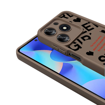 Tecno Spark 10 Pro 4G Kılıf Kamera Korumalı Baskılı Arka Yüzey Zore Klas Kapak Açık Kahve